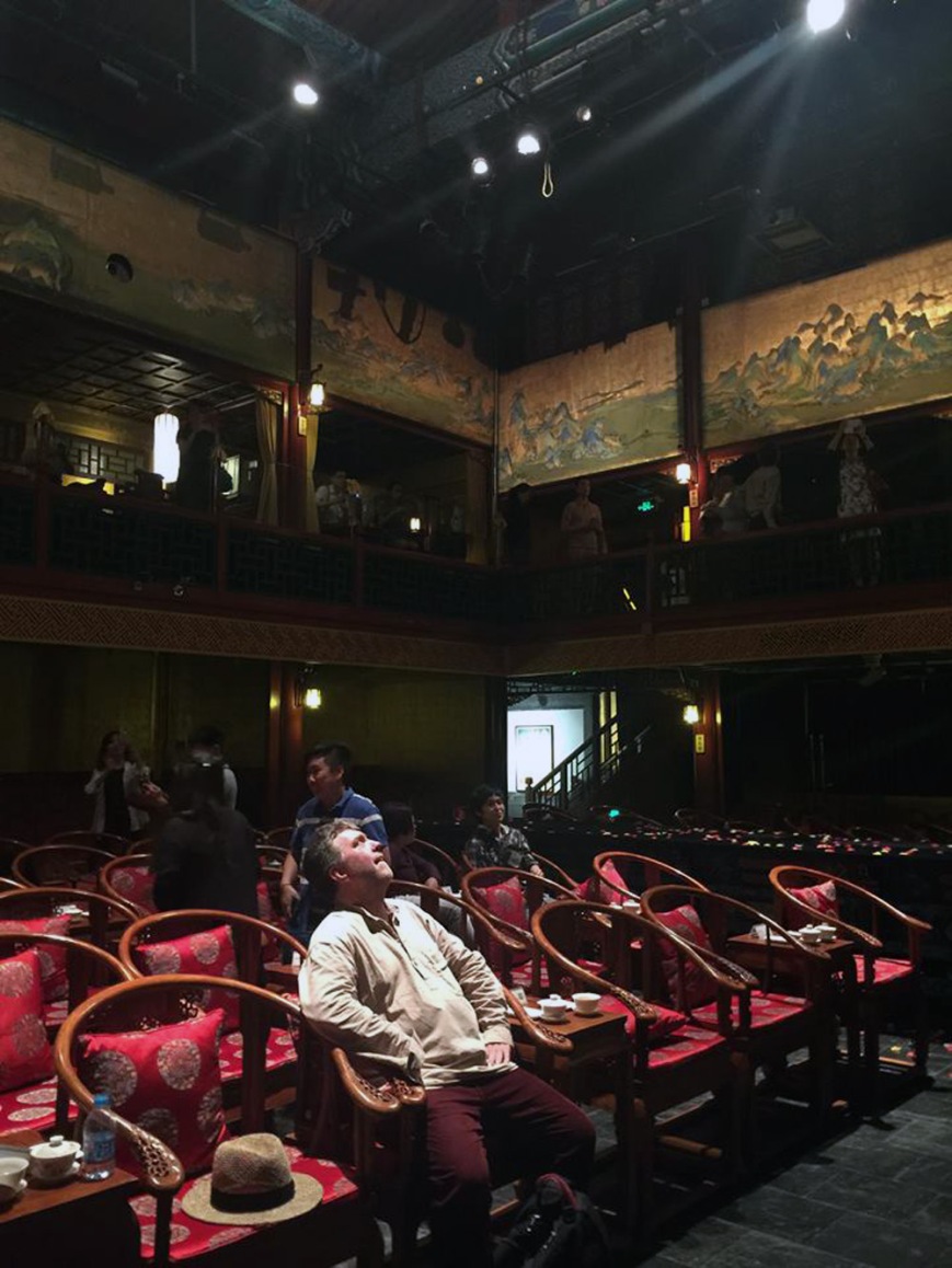 One of the loveliest theatres, the old Beijing Opera Temple Theatre, in continuous performance since the 1600s.